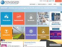 Tablet Screenshot of novasep.com